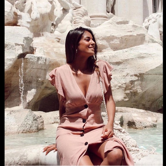 zara ruffled rustic dress